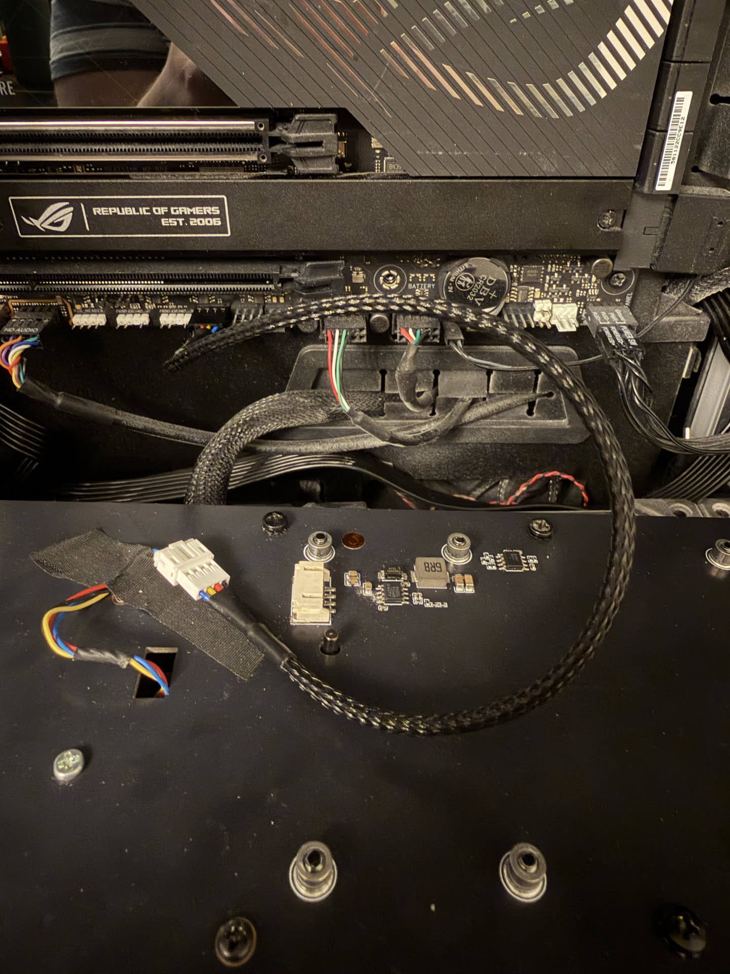 2.54mm male to PH2.0 female cable plugged in