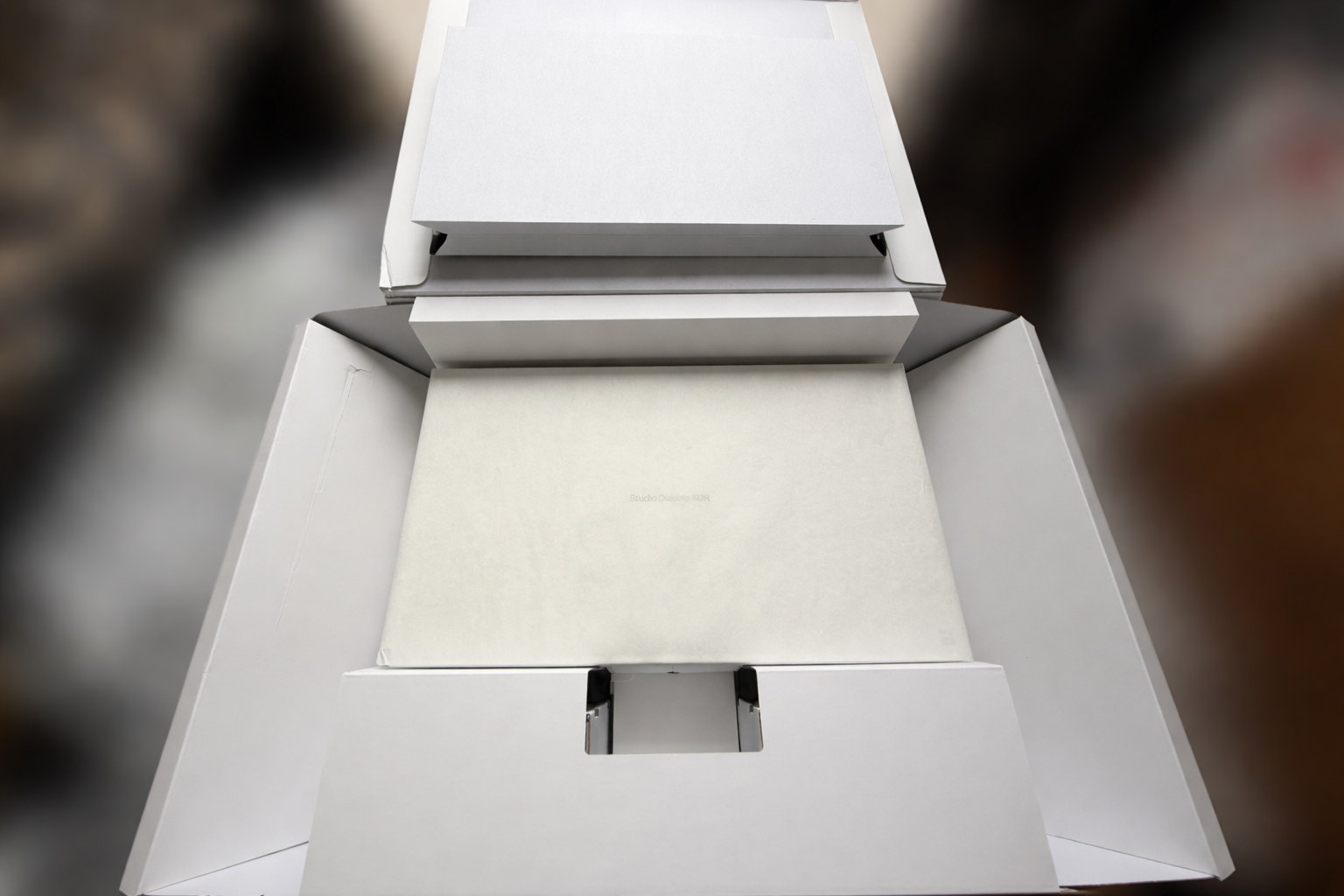 Studio Display XDR box open